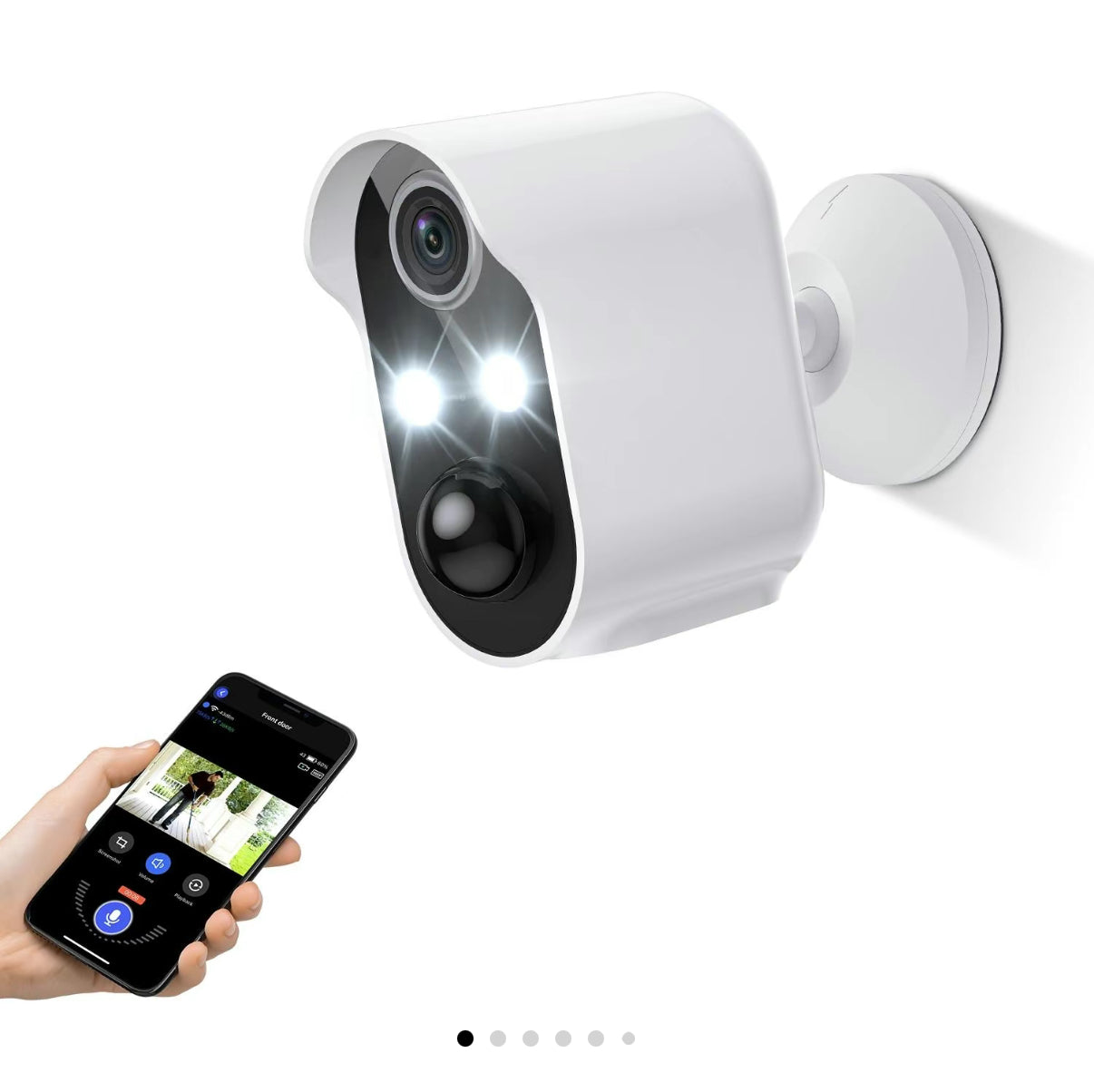 2.4hz security monitoring camera with ai human detection, night vision,cloud storage service